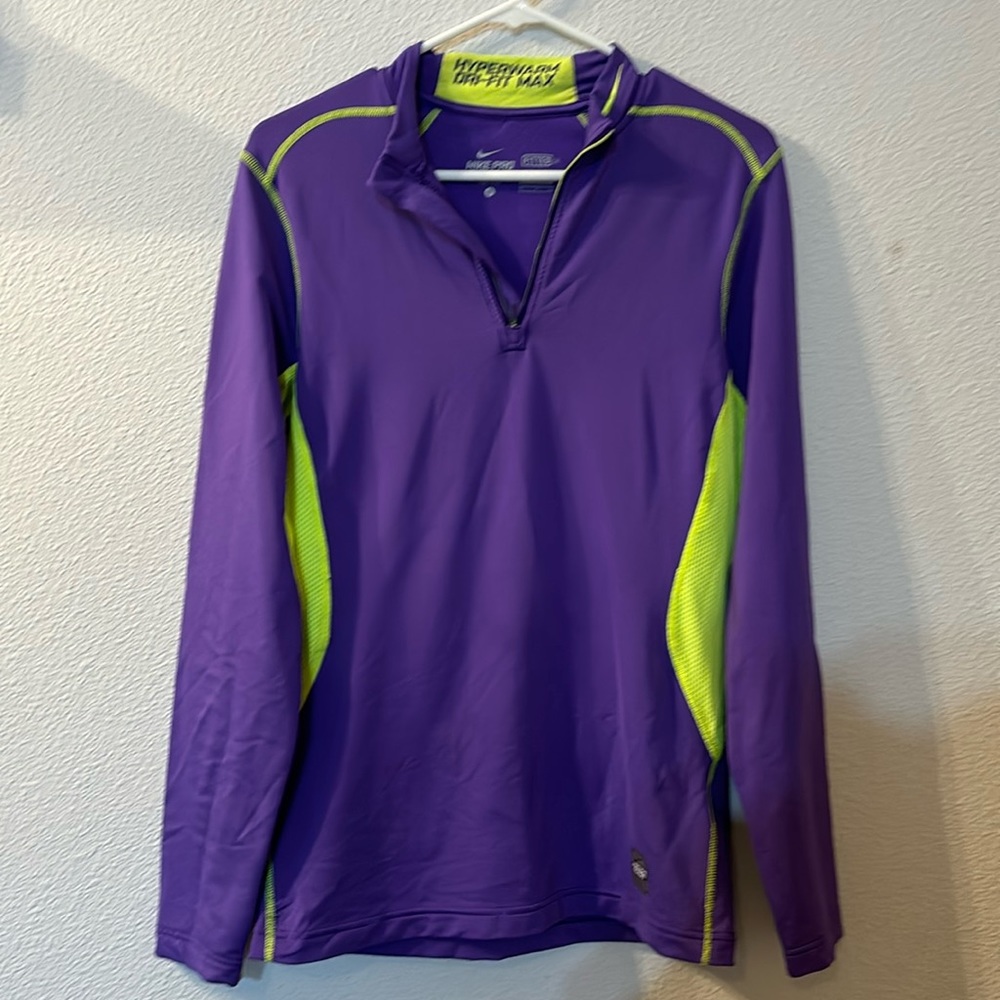 Nike pro combat hyper warm quarter zip size small